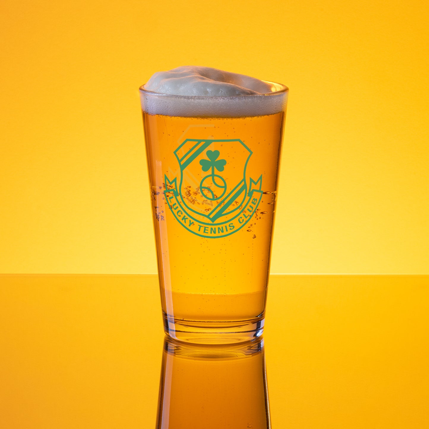 Lucky Tennis Club pint glass
