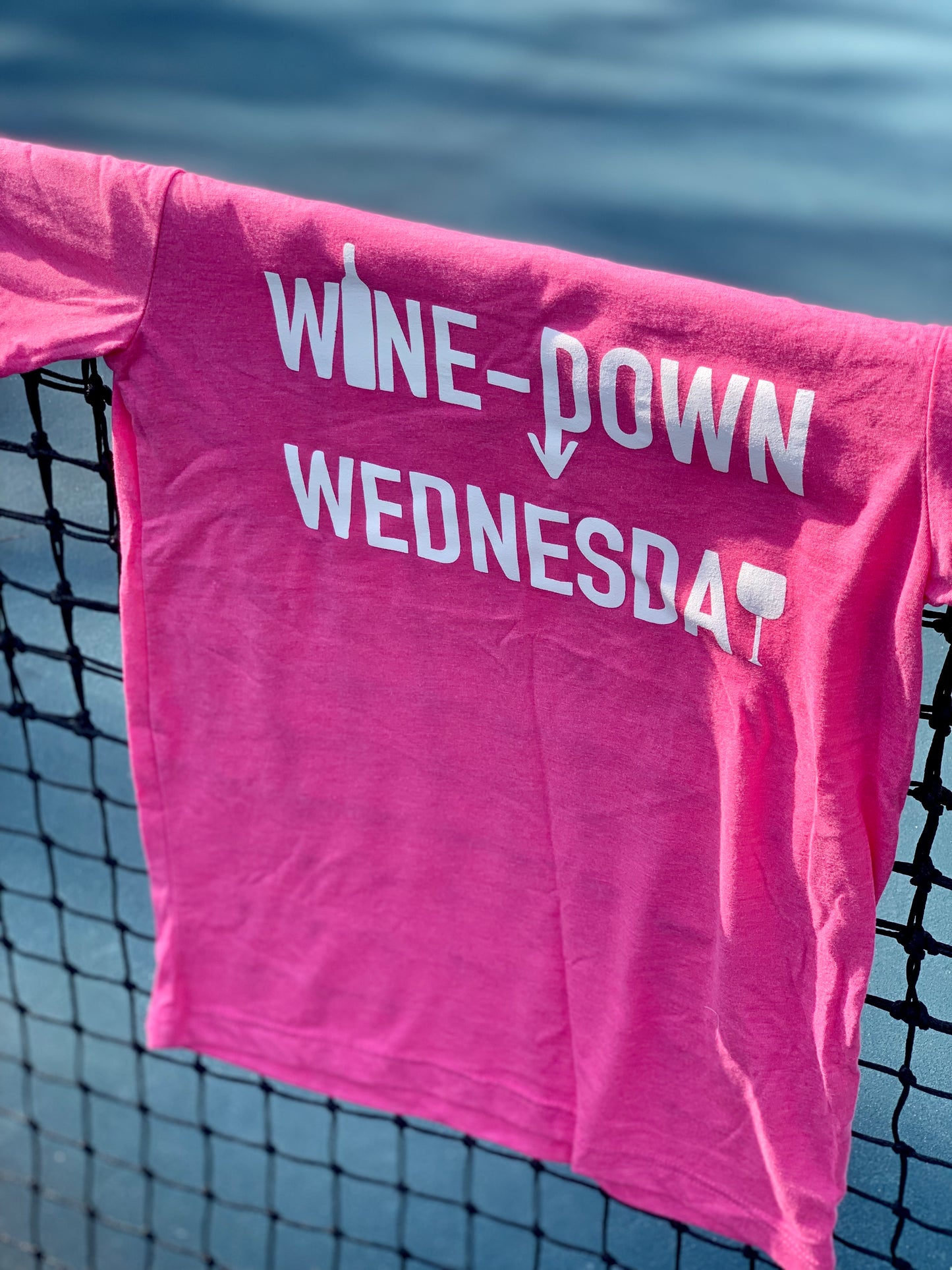 Wine-Down Wednesday Shirt - Pink