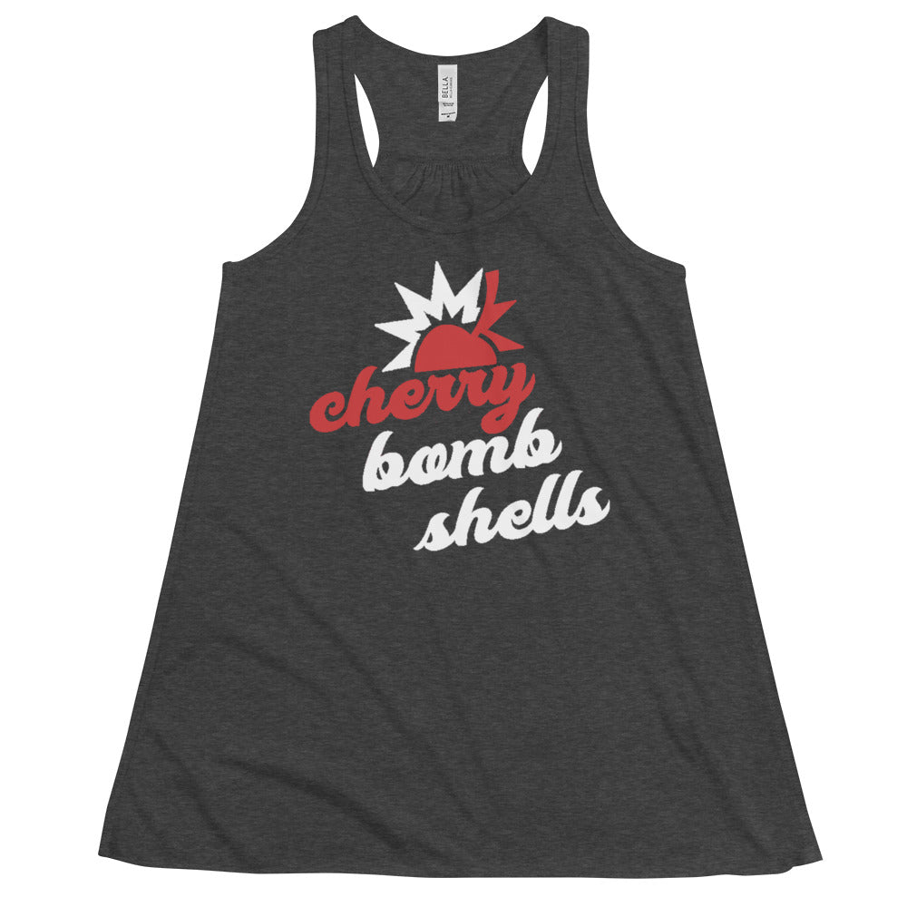 Cherry Bombshells Ladies' flowy racerback tank