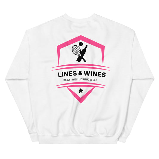 Lines & Wines tennis team crew neck sweatshirt