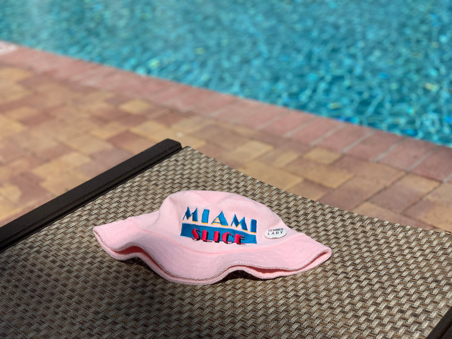 Miami Slice unstructured terry cloth bucket hat