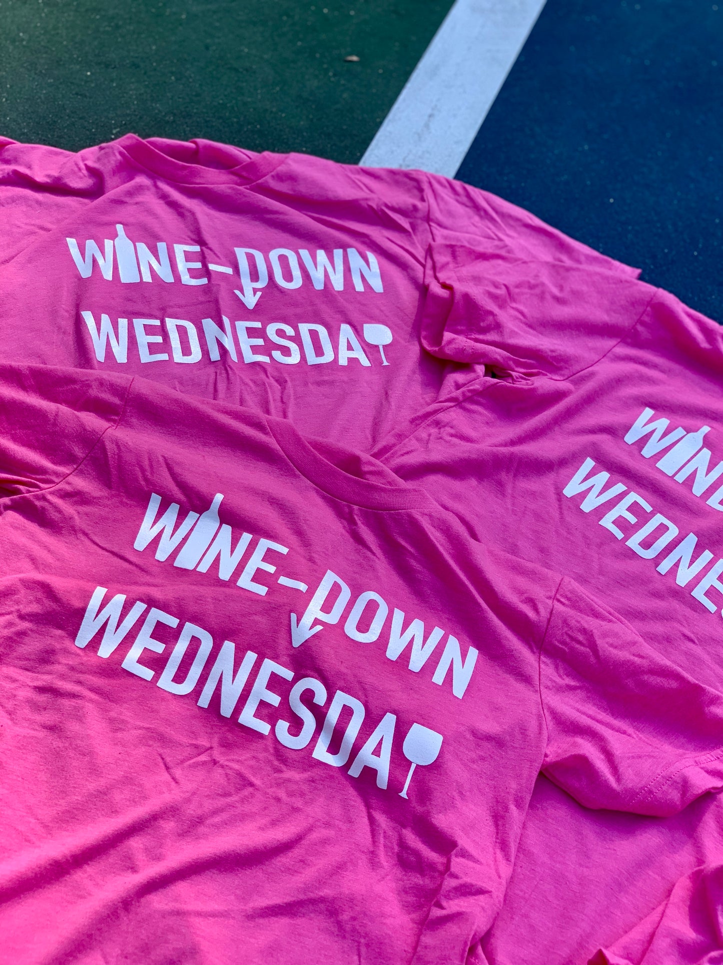 Wine-Down Wednesday Shirt - Pink